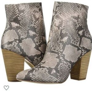 Carlos By Carlos Santana Snakeskin Printed Booties